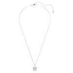 Sublima pendant Round cut, Star, White, Rhodium plated